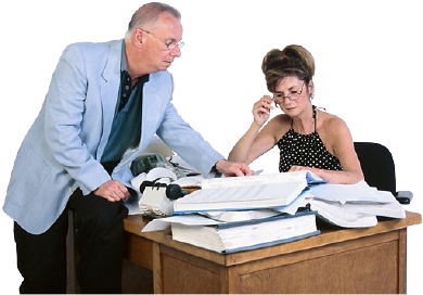 man and woman working at desk 3